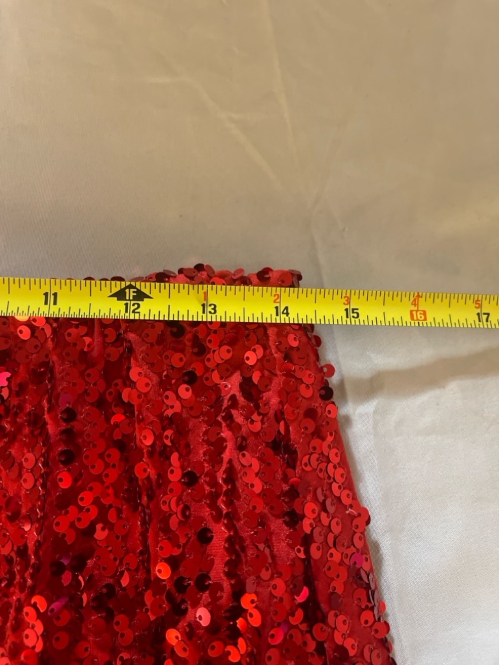 Love On A Hanger Red Sequin Mini Skirt Women’s Large Stretch Party Club Holiday - Picture 6 of 9